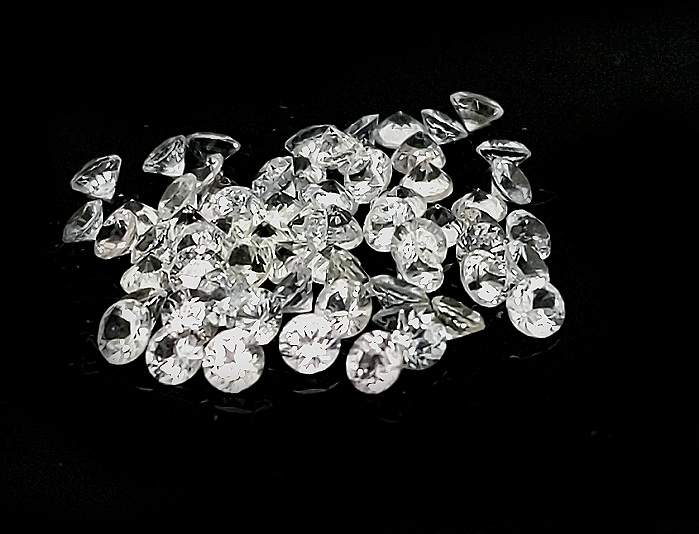 Sri Lanka Round Brilliant Cut White Sapphire 2.8mm (one carat parcel ...