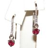 Elegant Dangle Ruby Diamond Earrings 18KWG 1.02 ctw - Image 3
