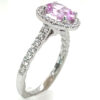Brilliant Medium-light Pink Ceylon Sapphire (H)* Diamond Halo Ring 14KWG 2.38 ctw - Image 3