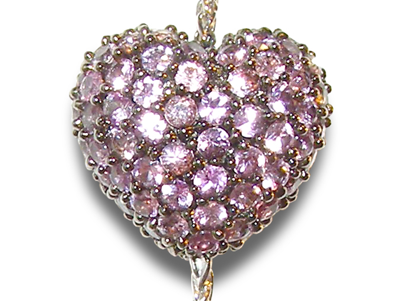 LOUIS VUITTON Necklace Craquantes Monogram Star Diamond Pink Sapphire 750WG
