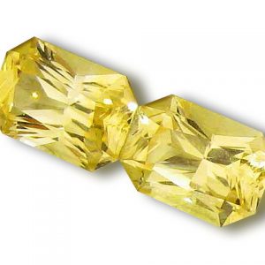 Ceylon Yellow Sapphire  Pair Emerald Cut Pair 2.12 cts - 7x5 mm